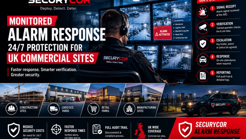 Securycor Monitored Alarm Response: How 24/7 Alarm Response Protects UK Commercial Sites