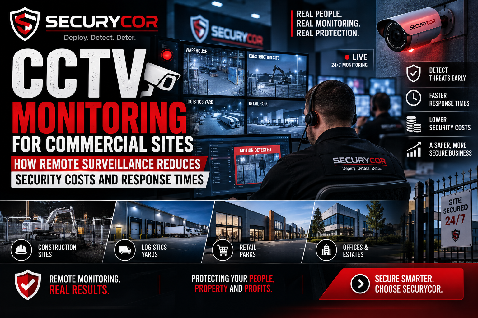 CCTV Monitoring for Commercial Sites