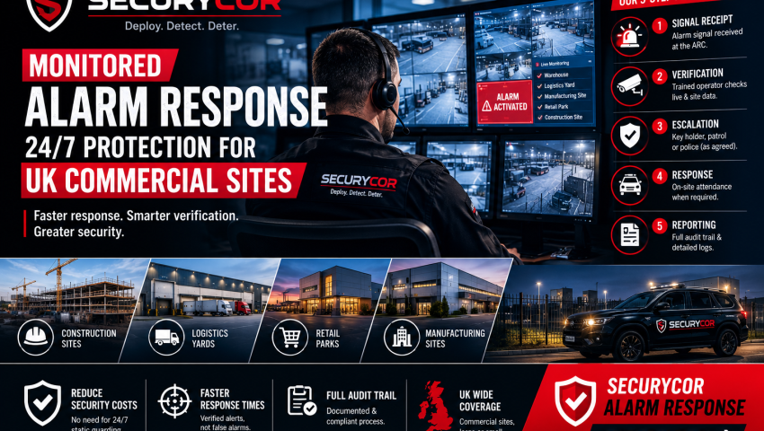 Securycor Monitored Alarm Response: How 24/7 Alarm Response Protects UK Commercial Sites