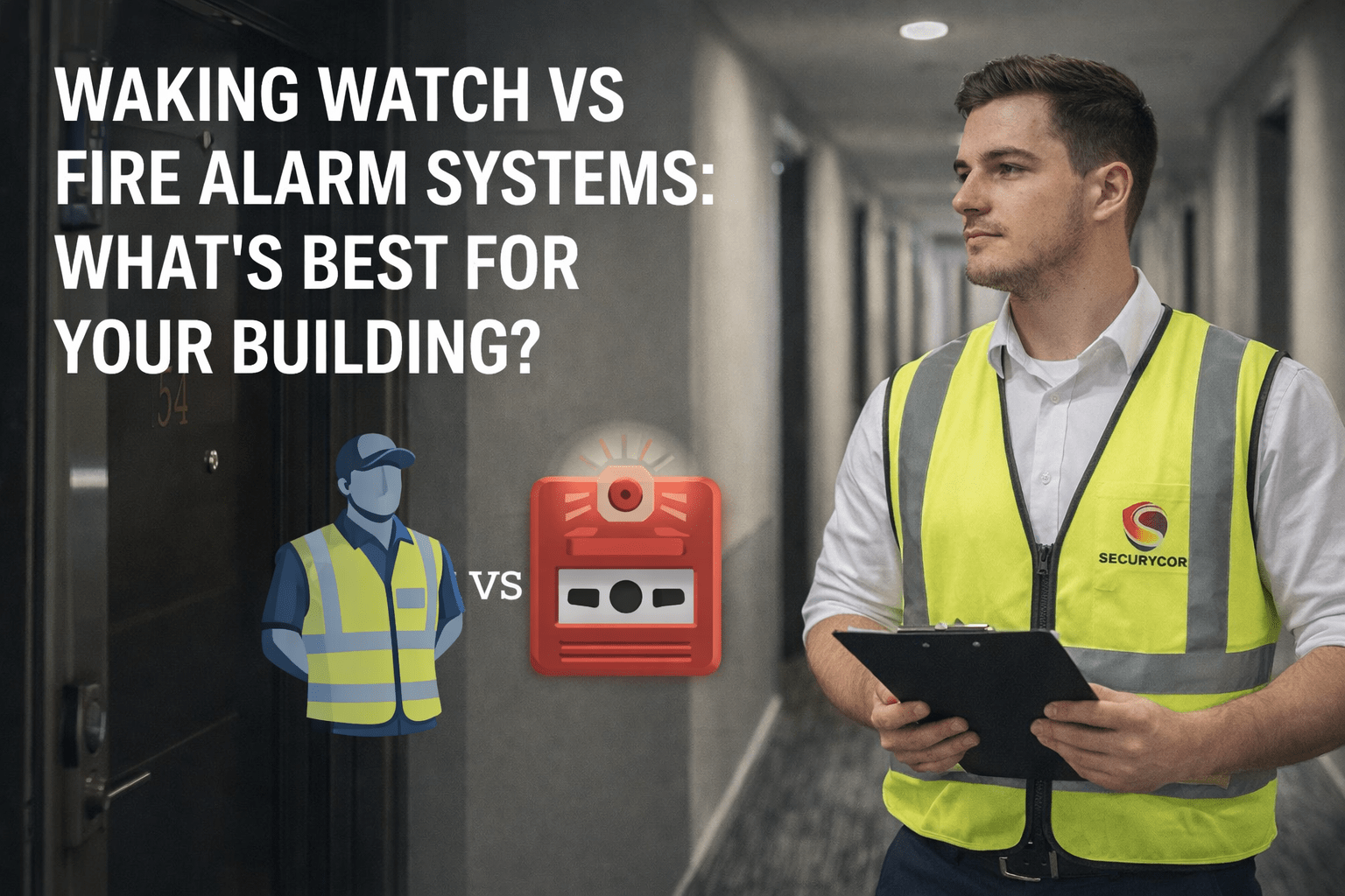 Waking watch fire safety patrol in residential building